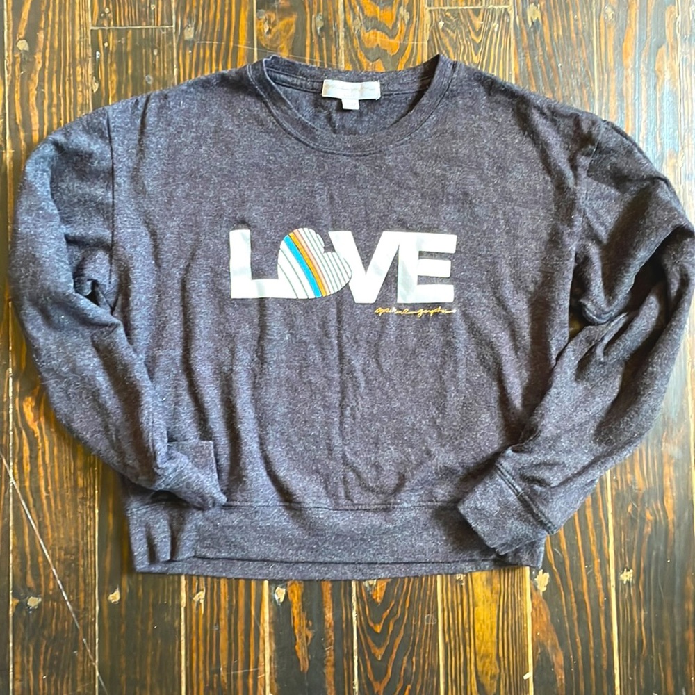 Spiritual Gangster Sweater- dark grey, excellent condition.